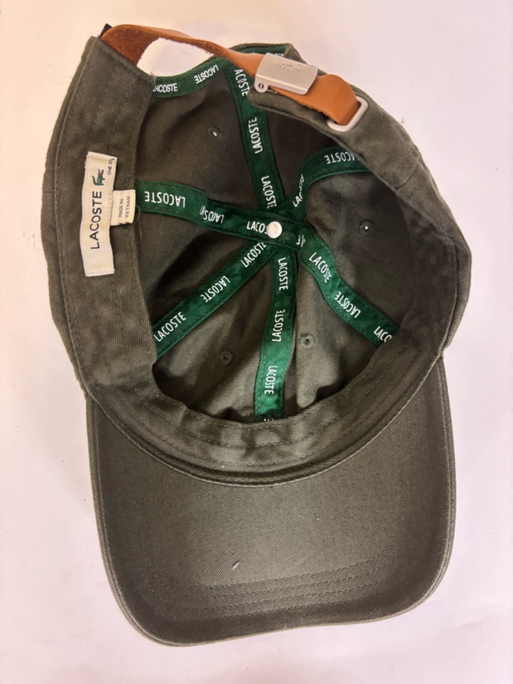 Lacoste Olive Green Crocodile Patch Baseball Cap Unisex - Picture 4 of 4